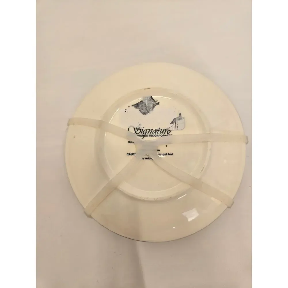 Signature Housewares Skull Butterfly Plates Set of 4 Halloween NWT